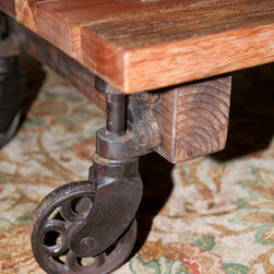 Rustic Rail Cart Table 3 - Coffee Tables