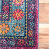 Antoinette Floral Framed Kashan Area Rug, Multi, 8'x10'