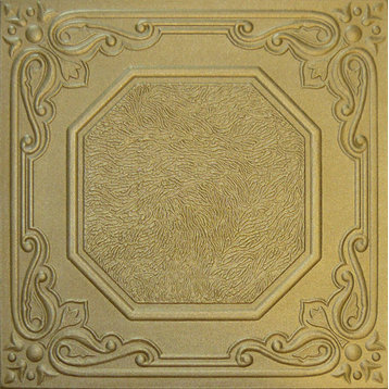 20"x20" R32 Styrofoam Ceiling Tile, Brass