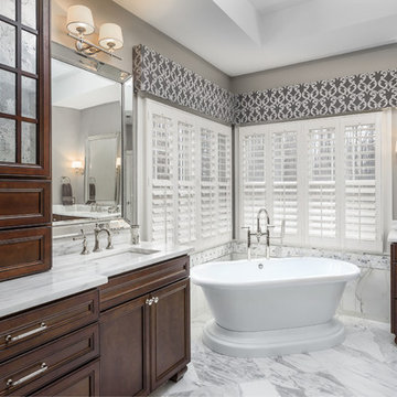 Classic Cabinetry, Antiqued Mirror, Storage Tower