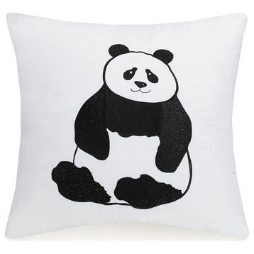 Panda Dec Pillow 16x16" White