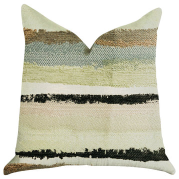 Lime Stone River Sand Multi Color Luxury Throw Pillow, 16"x16"