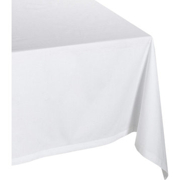 DII White Polyester Tablecloth 60"x84"