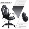 Costway PU Leather High Back Executive Race Car Style Bucket Seat Office Chair