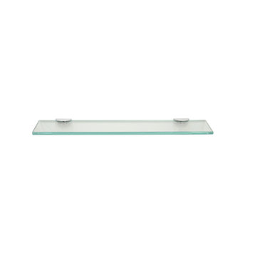4 3/4" x 21" Glass Shelf with (2) Half Round Clamps