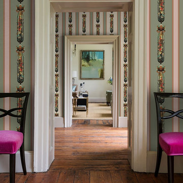 Floral Stripe Georgian wallpaper