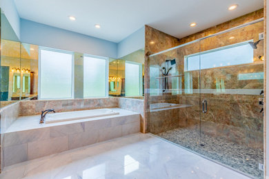 Example of a tuscan bathroom design in Tampa