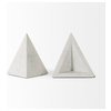 Sophia 8.0"Lx6.0"Wx7.0"H Marble 2-Piece Set Bookends