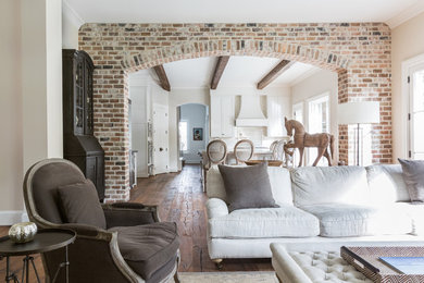 Elegant family room photo in Houston