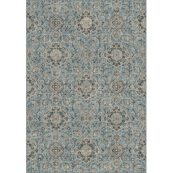 Regal 89665-4929 Area Rug, Blue And Taupe, 6'7"x9'6"