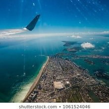 Miami from airplane