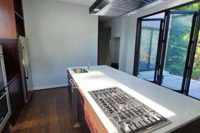 Example of a mid-sized minimalist kitchen design in Atlanta