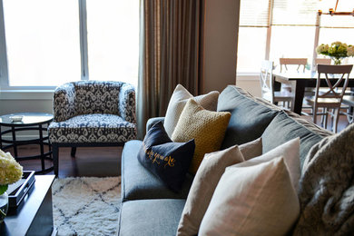 Inspiration for a transitional living room remodel in Calgary