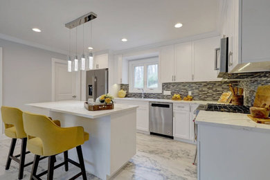 Example of a trendy kitchen design in Philadelphia