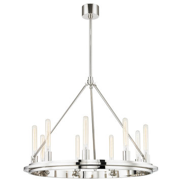 Hudson Valley Lighting 2732 Chambers 9 Light 32"W Ring Chandelier - Polished