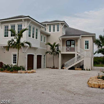 This home has 51 concrete piles 18" in diameter that extend to 35 feet below gra