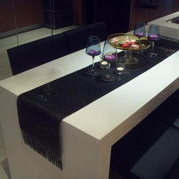 Aluminum metal fabric table runner - Table Runners