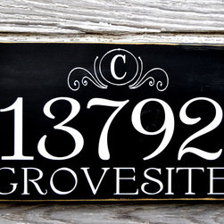 Address Plaques, House Numbers, Handpainted Wood - House Numbers