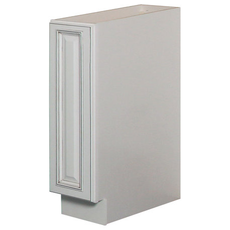 Sunny Wood RLB09-A Riley 9"W x 34-1/2"H Single Door Base Cabinet - White