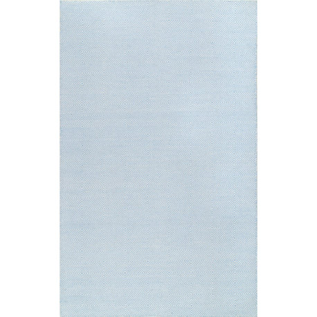 Nuloom Hand-Tufted Trellis Rug, Light Blue 7'6"x9'6"