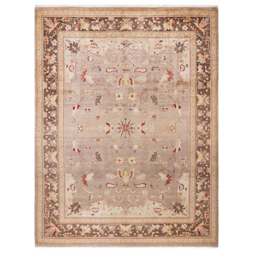 Eclectic, One-of-a-Kind Hand-Knotted Area Rug Beige, 9' 4" x 12' 2"