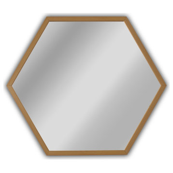 CHLOE Reflection CH8M020MP26-HEx Maple Finish Hexagon Framed Wall Mirror