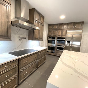 Modern Kitchen Remodel with New Layout and Quartz Countertops