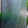 Front Door - High Tide - Cast Glass CGI 033 Exterior - Maple - 36" x 80" -...