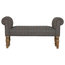 Bench With Multi Tweed Turned Legs, Oak Finish Mango Wood