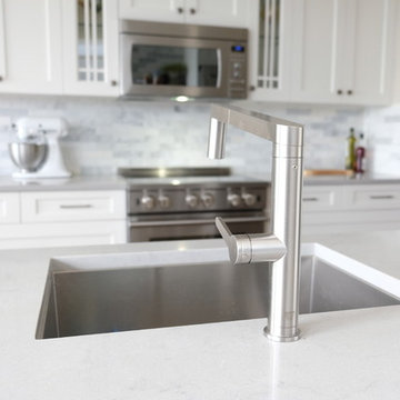 Small Transitional Apartment Kitchen