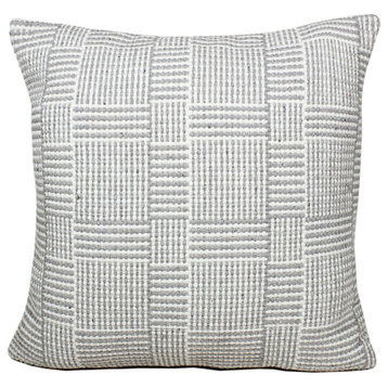 Modern Multi-Geometric Striped Throw Pillow
