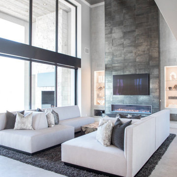 Custom Modern Living Room in Coto De Caza