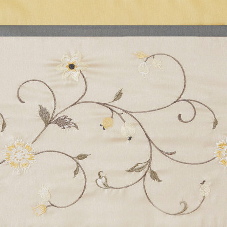 Madison Park Serene Embroidered Window Valance, Yellow