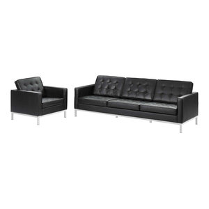 2 Piece Leather Sofa And Armchair Set Living Room Furniture Sets By Simple Relax Inc