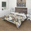 Illustration of Colored Duck Modern Duvet Cover Set, Twin