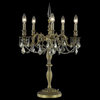 Elegant Lighting 9205TL18FG-GT Rosalia 5-Light Crystal Table Lamp - Royal Cut