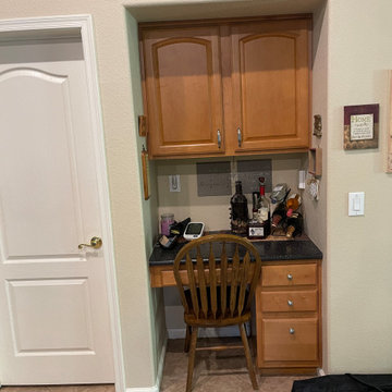 Cabinet Reface With Color-Matched Stain