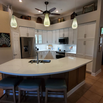 Contemporary Kitchen Remodel Done in Dove White