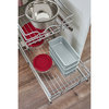 Two-Tier Bottom Mount Pull Out Steel Wire Organizer, 14.75"