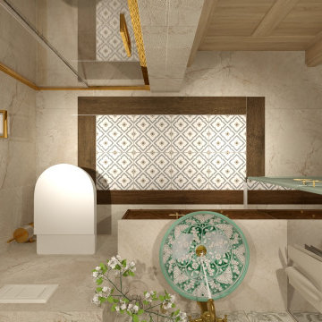 Vintage bathroom with a hint of exoticism