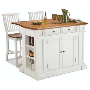 Home Styles Nantucket Kitchen Island In Distressed Black Finish