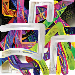 Current Abstract Art Work on Aluminum - Artwork