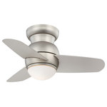 Minka Aire - Minka Aire Spacesaver 26" LED Flush Mount Ceiling Fan with Wall Control, Brushed Steel - Features