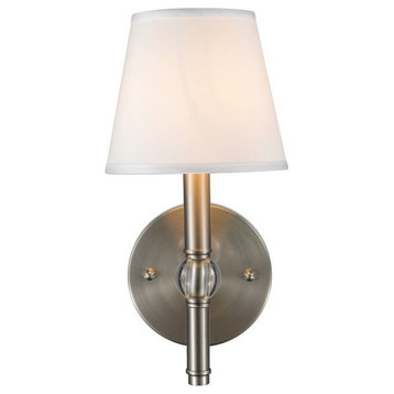 Golden Lighting 3500-1W-CWH Waverly 1 Light Wall Sconce - Pewter