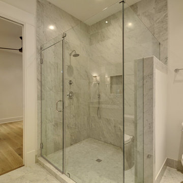 Modern Farmhouse Walk In Shower - Perch Plans