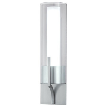 Norwell Lighting 8144-BN-CL Slope - 15" 12W 1 LED Wall Sconce