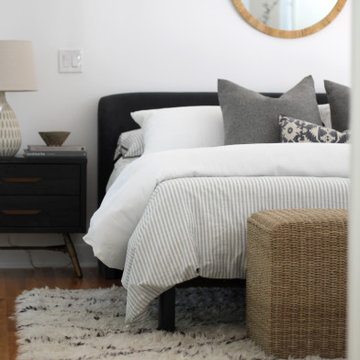 Brass Leg Detail on Transitional Nightstands