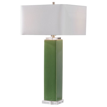 Uttermost 26410-1 Aneeza 32" Tall Buffet Table Lamp - Tropic Green Glaze