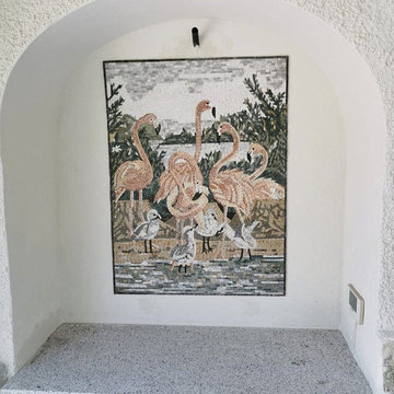 Pink Flamingos Mosaic Design | Mozaico