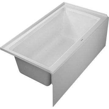 Duravit 700441-L Architec 60" Alcove Acrylic Soaking Tub - White